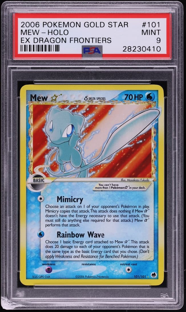 2006 EX Dragon Frontiers Mew Gold Star